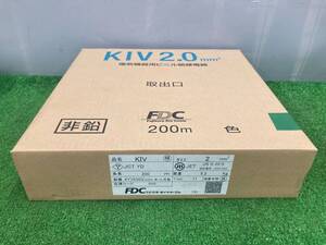 【未使用品】FDC(フジクラ・ダイヤケーブル) 電気機器用ビニル絶縁電線 KIV 2.0 2SQ 緑 200m　ITEKJG740PHZ