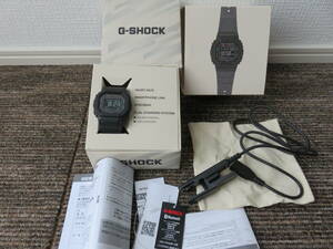 中古品　CASIO G-SHOCK カシオ Gショック G-SQUAD ワークアウト トレーニング スクエア ブラック メンズ腕時計 DW-H5600-1JR