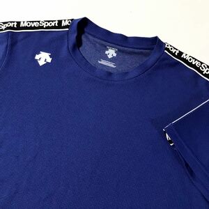 DESCENTE MOVE SPORT/デサントムーブスポーツ☆Tシャツ☆吸汗速乾/ストレッチ/トップス/ジャケット/ジャージ/半袖シャツ/青/M