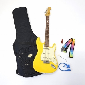 #ane フェンダー Fender ストラトキャスター エレキギター Yellow White DiMarzio ピックアップ Crafted in Japan O059523 黄色系 [843239]