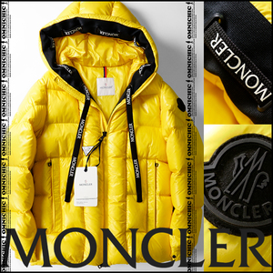 新品■希少なDOUGNAC/安心の国内正規品【MONCLER】モンクレール/最高のシルエット/ラウンドロゴドローコードたっぷりダウンジャケット3/XL