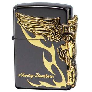 ZIPPO 喫煙具 ライター ハーレーダビットソン サイドメタル HDP24 ☆ 送料無料 ジッポ zippo ジッポー HARLEY DAVIDSON オートバイ 白頭鷲