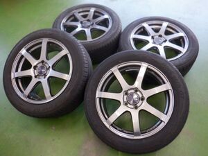 K 送料無料 美品 バリ山 エンケイ PF07 17 5H112 7.5J+50 ヨコハマ ブルーアース 215/55R17 VW トゥーラン ザ・ビートル パサート Q2