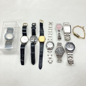 G118-□ 腕時計 10点セット SEIKO lk Swatch IRONY CITIZEN TISSOT 他 クロノグラフ メンズ レディース ソーラー 手巻き クォーツ 稼働品有