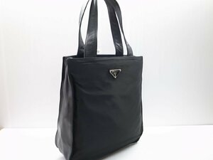 【PRADA】プラダ テスート カーフ レザー ハンドトート バッグ B8867 ナイロン ナッパ革