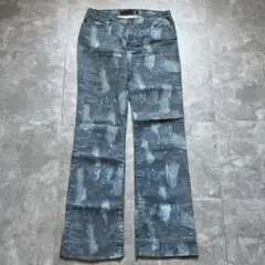 archive just cavalli paint flare pants