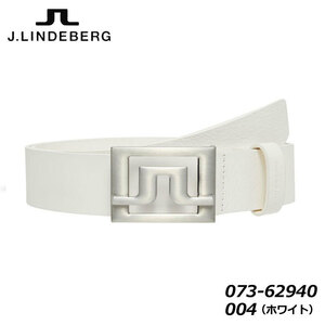 【オマケ付！】 J.リンドバーグ 073-62940 メンズ ベルト ホワイト(004) 90cm ゴルフ MENS BELT J.LINDEBERG 即納