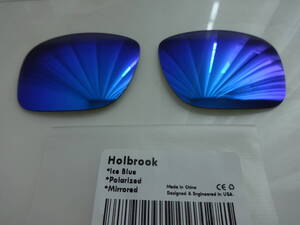 処分価格！ ★オークリー HOLBROOK ホルブルック用 カスタム偏光 レンズ ICE BLUE Color ミラー 