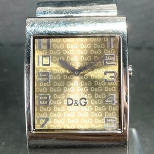 DOLCE&GABBANA ドルチェ&ガッバーナ D&G 腕時計 アナログ クオーツ ゴールド文字盤 スクエア メタルベルト 新品電池交換済み 動作確認済み