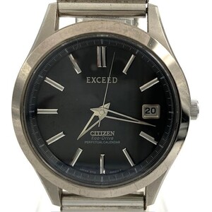 仙11 CITIZEN EXCEED Eco-Drive E710-H25888TA 腕時計 デイト ソーラー アナログ シチズン エクシード エコドライブ メンズ 黒文字盤