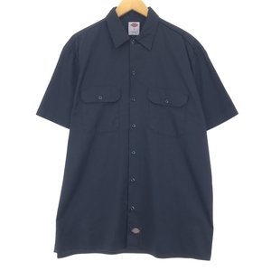 古着 ディッキーズ Dickies 半袖 ワークシャツ メンズL /eaa452588 【SS2409_50%】