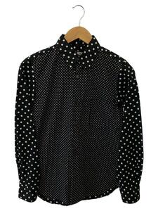 COMME des GARCONS HOMME◆長袖ブラウス/S/コットン/BLK/1H-B017