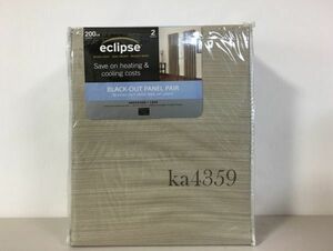 激安70％OFF★新品★アメリカEllery Homestyles社製 Eclipse 遮光カーテン 101cm×200cm 2枚組 ベージュ カーテンフック付き★省エネ　