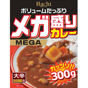 送料無料メール便 レトルトカレー　メガ盛り　大辛３００ｇｘ１食　ハチ食品