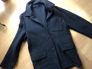 良品 良デザイン Calvin Klein カルバンクライン ジャケット コート ウール75％ 黒 ブラック サイズ M メンズ