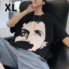 【イチオシ】黒 XL ストリート ビッグシルエット ユニセックス Tシャツ