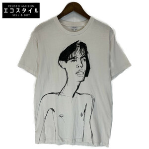 LOEWE ロエベ 手書き風 Tシャツ トップス L ホワイト メンズ