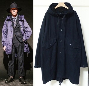 Engineered Garments エンジニアードガーメンツ Highland Parka 20oz Melton ハイランド パーカー M 紺 モッズコート