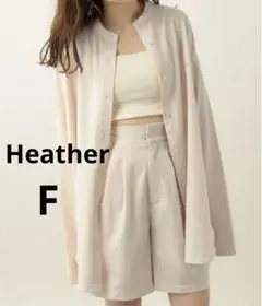 Heather ヘザー ナチュラル シャツ トップス カジュアル　アイボリー F