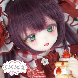 【ぐるぐる】DDH-27 SW肌 ドルフィードリーム MDD Dollfie Dream カスタムヘッド + 碁石アイ2種 + 舌パーツ2種 パテ盛り ※小難あり