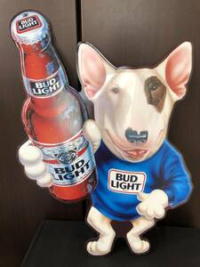 激レア/ビンテージ★1980’ｓ BUD LIGHT バドライト マッケンジー メタル看板 バドワイザー ディスプレー★希少品