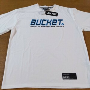 ☆新品☆BUCKET☆半袖Ｔシャツ☆M☆ホワイト☆男性用☆No.886