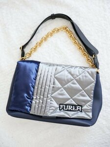 【送料込】FURLA フルラ Velvet Crossbody Bag 988150 底幅32×高さ27×マチ12 ブルー ライトグレー他 クラッチバッグ ショルダー s6441223