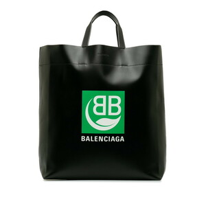 バレンシアガ マーケットトート トートバッグ ハンドバッグ 592976 ブラック レザー レディース BALENCIAGA 【中古】