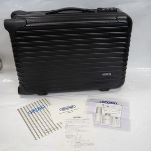 Th970611 リモワ キャリーバッグ サルサ SALSA TSA搭載スーツケース 35L 2輪 ブラック キャリーケース RIMOWA 中古