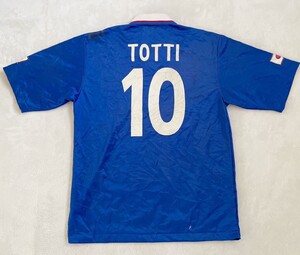 希少　レア　90s　サッカー日本代表　ユニフォーム　トッティ　TOTTI　asics　アシックス　メンズ　XLサイズ　変わり種