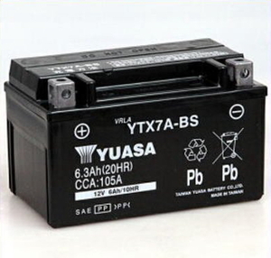 ＜新品・送料税込＞ 台湾ユアサ　YTX7A-BS　液入れ充電済　箱がありません【北海道・沖縄不可】