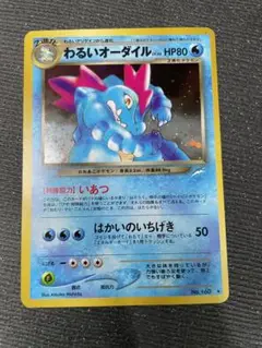 旧裏　ポケモンカード わるいオーダイル　強全面ホロ　全面ホロ　大玉　２個