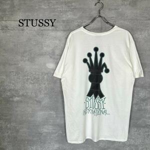 『STUSSY』ステューシー (L) クラウン プリント tシャツ