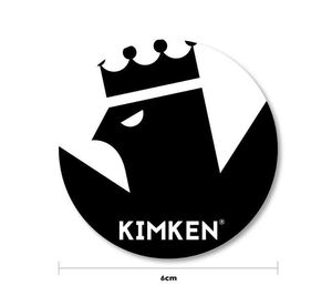 【KIMKEN Logo ステッカー】木村健太/キムケン/depsデプス/丸型/ブラック&ホワイト/フィッシングステッカー/アブガルシア