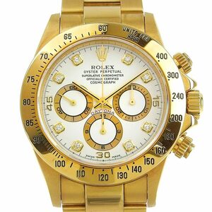 【本物保証】 超美品 ロレックス ROLEX デイトナ エルプリメロ メンズ 自動巻き オートマ 腕時計 8Pダイヤ 白文字盤 U番 16528G 162g 希少