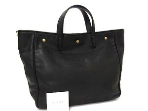 1円 ■美品■ LOEWE ロエベ レザー ハンドバッグ トートバッグ レディース ブラック系 FI4658