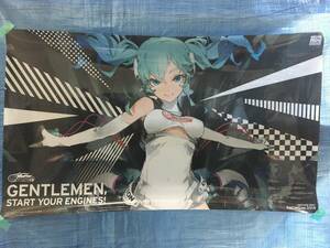 EY-149 未使用 保管品 グッドスマイルレーシング 初音ミク レーシングミク GSR 2014年 デラックスクリアポスター 希少 ブラック