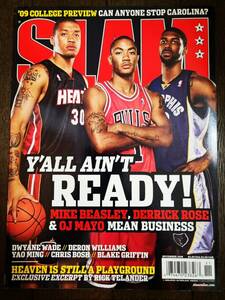 2008 Nov SLAM MAGAZINE #122 DERRICK ROSE / スラム 雑誌 デレック ローズ Jordan, Nike, Adidas NBA Basketball