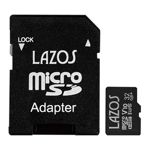 【20個セット】 Lazos 高耐久microSDカード 32GB 紙パッケージ L-B32MSD10-U3V10X20 /l