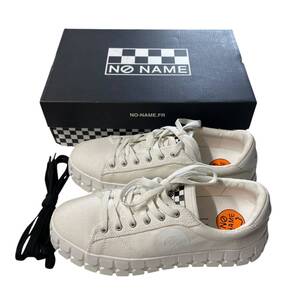 ◆中古品◆ ノーネーム NONAME PLAY SNEAKER CANVAS 靴 スニーカー PLAY-31121 40(25cm) ホワイト 箱有 スペアシューレース付 V82706NC