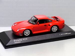 1/43　ミニチャンプス　Minichamps ポルシェ　Porsche　959　1987年　赤