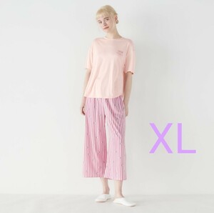 UNIQLO リサラーソン ルームセット XL ルームウェア 部屋着 パジャマ ワイドパンツ ユニクロ 半袖 セットアップ 猫 ネコ