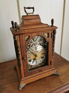 ワルミンク置き時計 オランダ製 ウーバー社 Warmink WUBA ・ウーバァ ムーンフェイス ビンテージ 西洋アンティーク レトロ 置時計