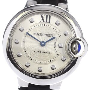 カルティエ CARTIER W4BB0009 バロンブルー 11Pダイヤモンド 自動巻き レディース _762195