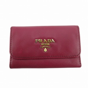 プラダ PRADA サフィアーノレザー 6連キーケース ゴールド金具 赤 レッド /FF 0923 ★AA☆ レディース