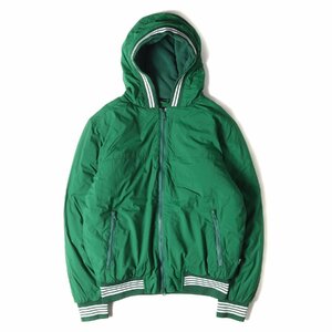 美品 STUSSY ステューシー ジャケット サイズ:S 裏地フリース フード付き 中綿ジャケット グリーン アウター ブルゾン ジャンパー 上着