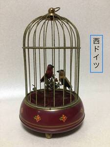 【C180】西ドイツ 「Singing Bird」オルゴール 50ー60年代 ヴィンテージ シンギングバード /検：スイス リュージュ エシュレ ゼンマイ式