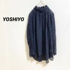 YOSHIYO Petite robe noire ヨシヨ　シアーブラウス 星柄