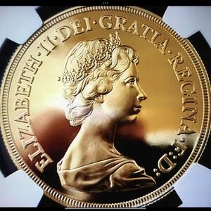 ★人気急上昇 1981年 イギリス エリザベス女王 5ポンド金貨 NGC PF69UCAM 準最高鑑定