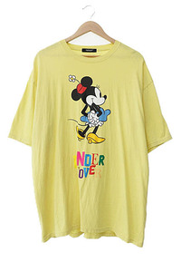 アンダーカバー UNDERCOVER ×Disney ディズニー 23SS Minnie ミニー プリント 半袖 Tシャツ UC1C8806-3 5 黄 イエロー ブランド古着ベクト